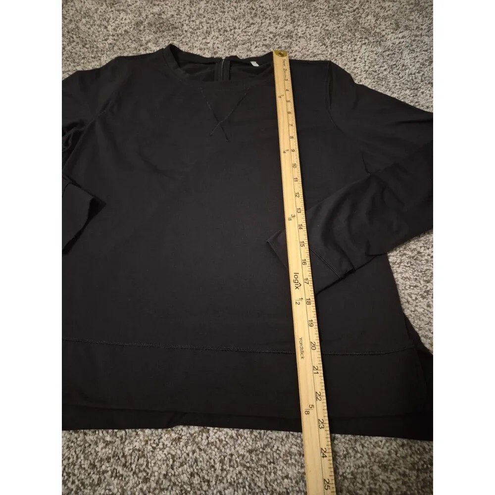 Lululemon Run : Warm Up crew Size 10 Black Rear Zip Athleisure Gorp Core - Picture 5 of 6